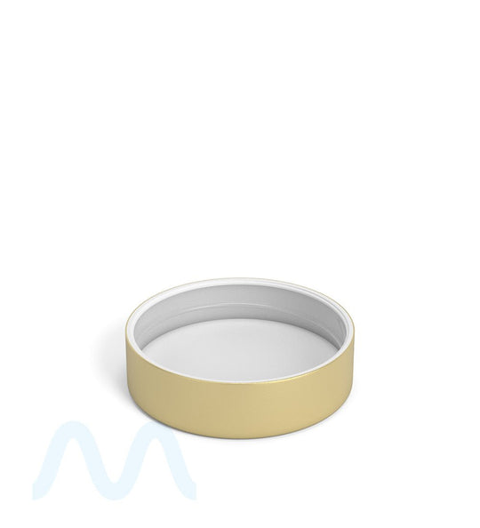 Child Resistant | Smooth Flat Push Down & Turn Plastic Caps w/ Foam Liner | 50mm - Matte Gold - 100 Count - 2