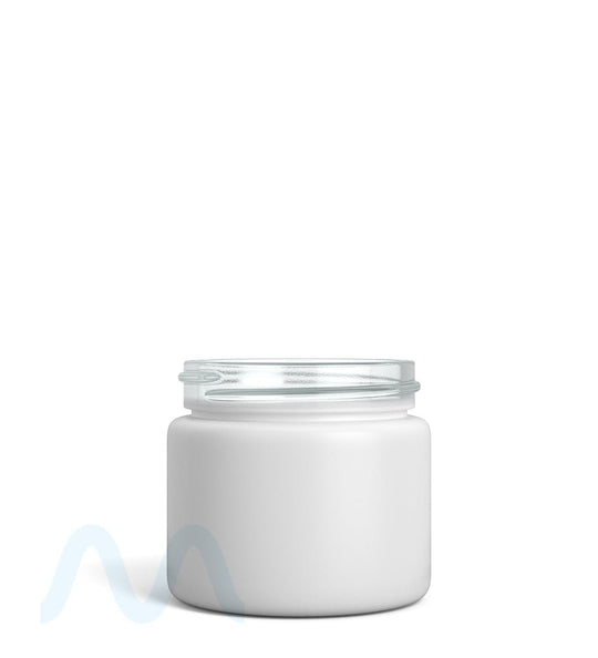 Straight Sided Matte White Glass Jars | 50mm - 2oz - 200 Count - 2