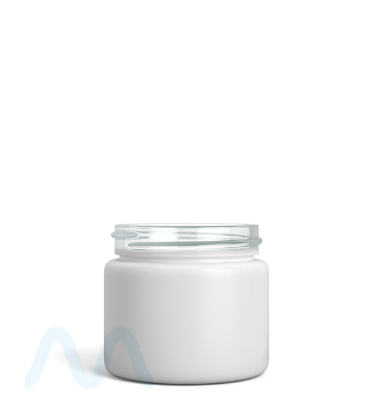 Straight Sided Matte White Glass Jars | 50mm - 2oz - 200 Count