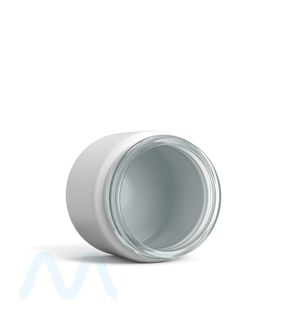 Straight Sided Matte White Glass Jars | 50mm - 2oz - 200 Count - 3