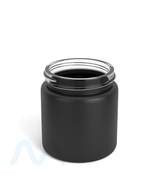 Straight Sided Matte Black Glass Jars | 50mm - 3oz - 100 Count