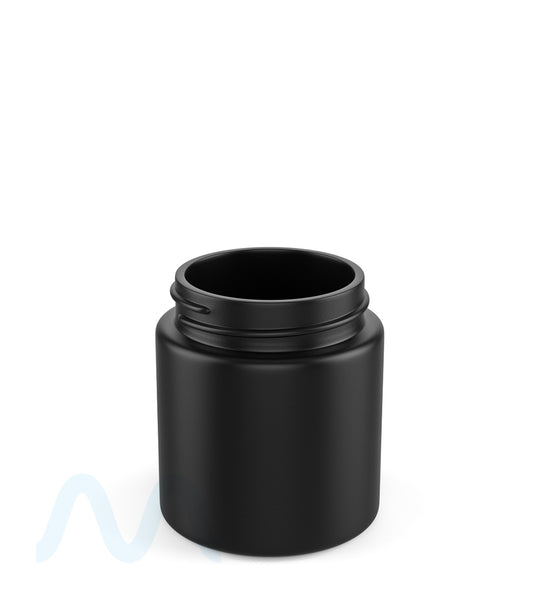 Straight Sided Matte Black Glass Jars | 50mm - 3oz - 100 Count