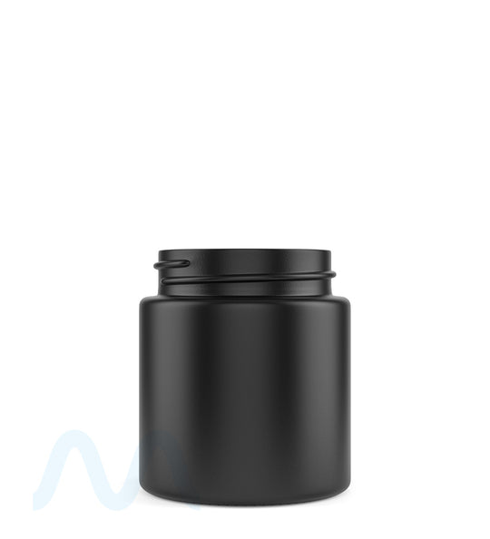 Straight Sided Matte Black Glass Jars | 50mm - 3oz - 100 Count