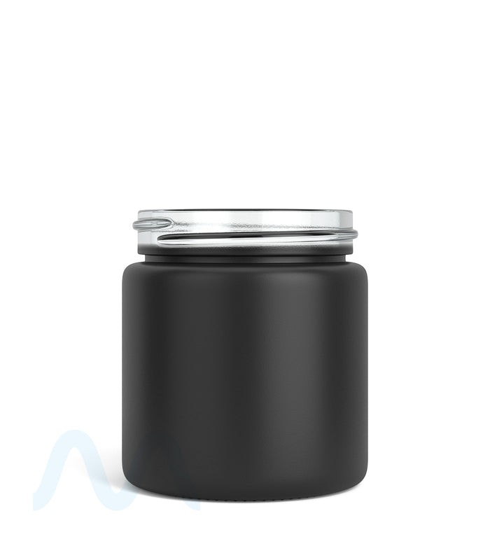 Straight Sided Matte Black Glass Jars | 50mm - 3oz - 100 Count Image