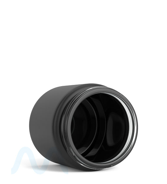 Straight Sided Matte Black Glass Jars | 50mm - 3oz - 100 Count