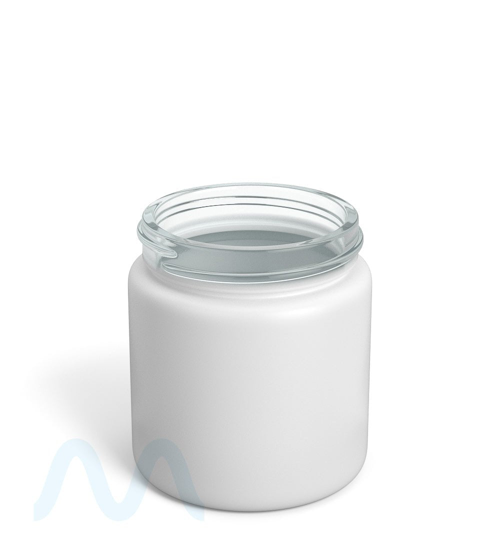 Straight Sided Matte White Glass Jars | 50mm - 3oz - 150 Count - 1