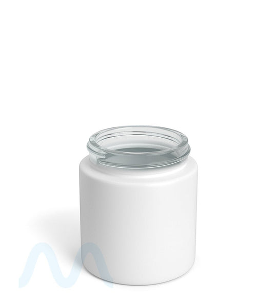 Straight Sided Matte White Glass Jars | 50mm - 3oz - 100 Count - 1