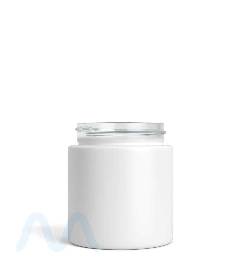 Straight Sided Matte White Glass Jars | 50mm - 3oz - 100 Count - 2