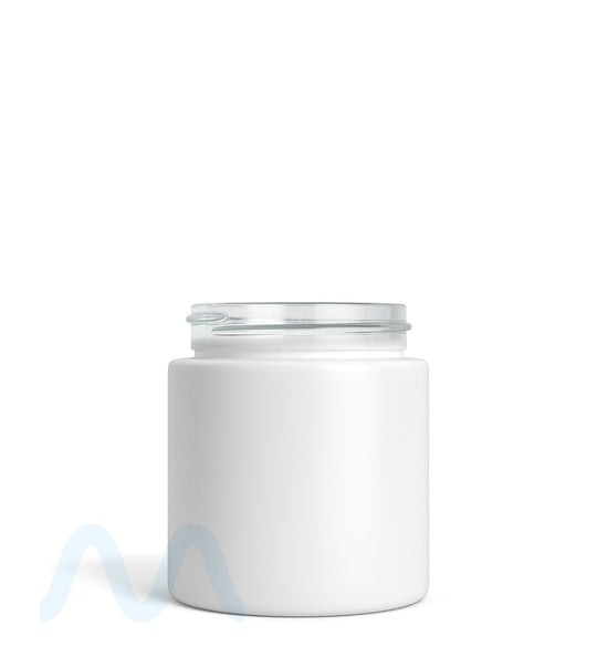 Straight Sided Matte White Glass Jars | 50mm - 3oz - 100 Count