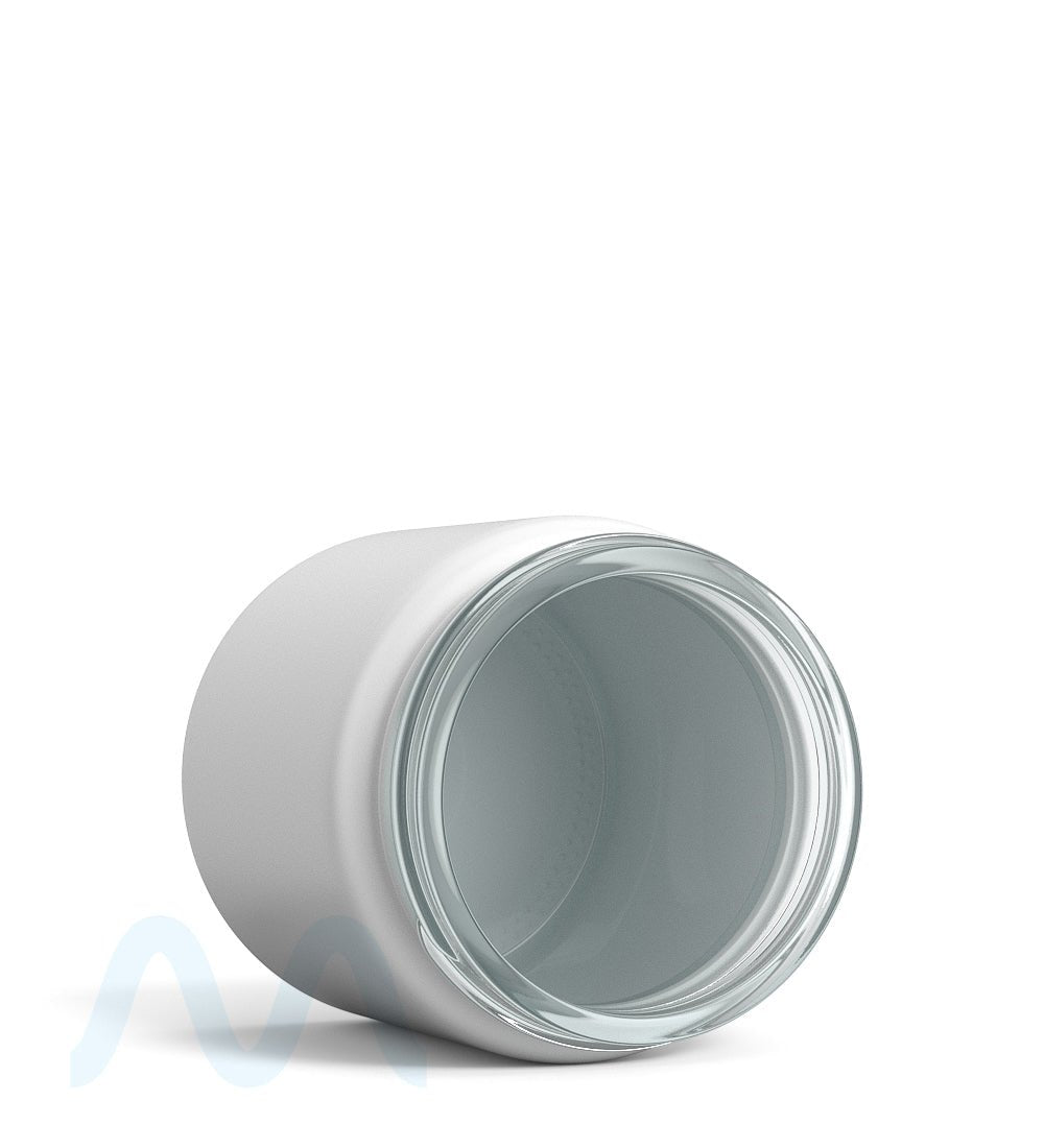 Straight Sided Matte White Glass Jars | 50mm - 3oz - 150 Count - 3