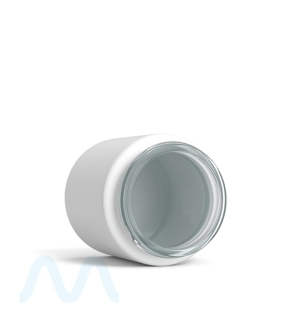 Straight Sided Matte White Glass Jars | 50mm - 3oz - 100 Count - 3