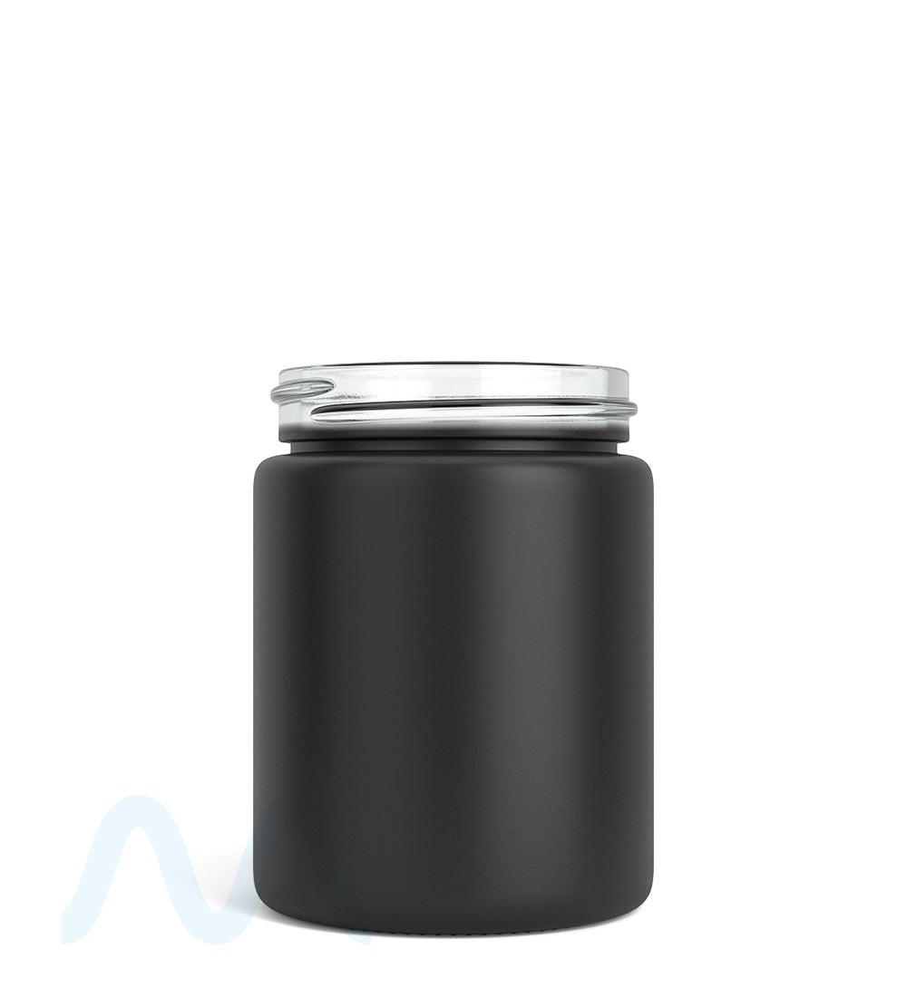 Straight Sided Matte Black Glass Jars | 50mm - 4oz - 100 Count - 2