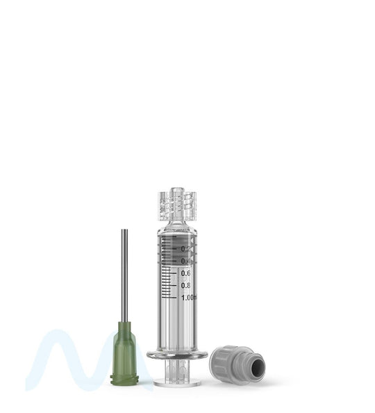 Luer Lock | Glass Dab Applicator Syringes w/ Needle Tip | 1mL - 0.2mL Increments - 100 Count - 5