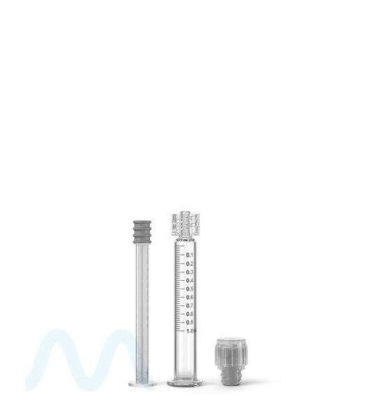 Child Resistant & Luer Lock | Long Glass Dab Applicator Syringes | 1mL - 0.1mL Increments - 100 Count - 4