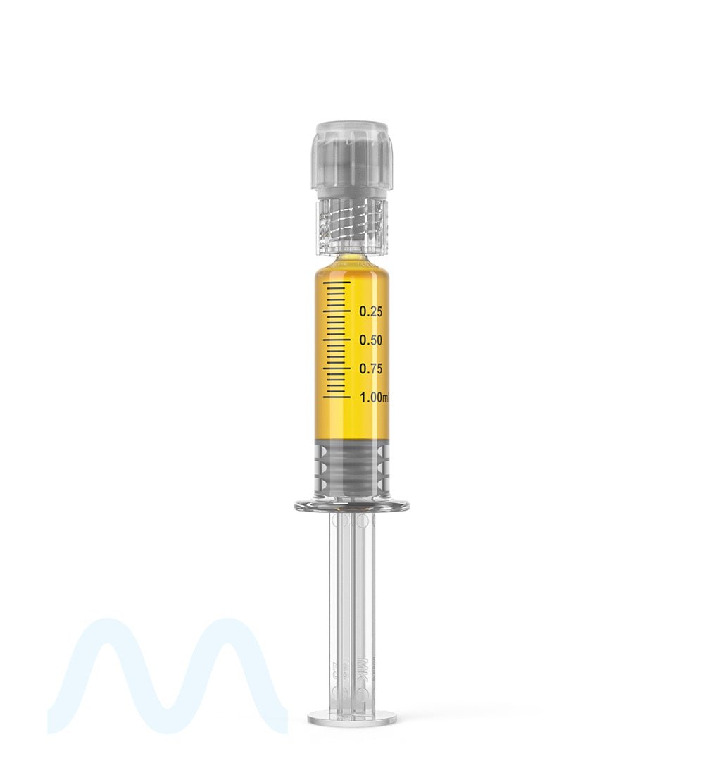 Child Resistant & Luer Lock | Glass Dab Applicator Syringes | 1mL - 0.25mL Increments - 100 Count - 1