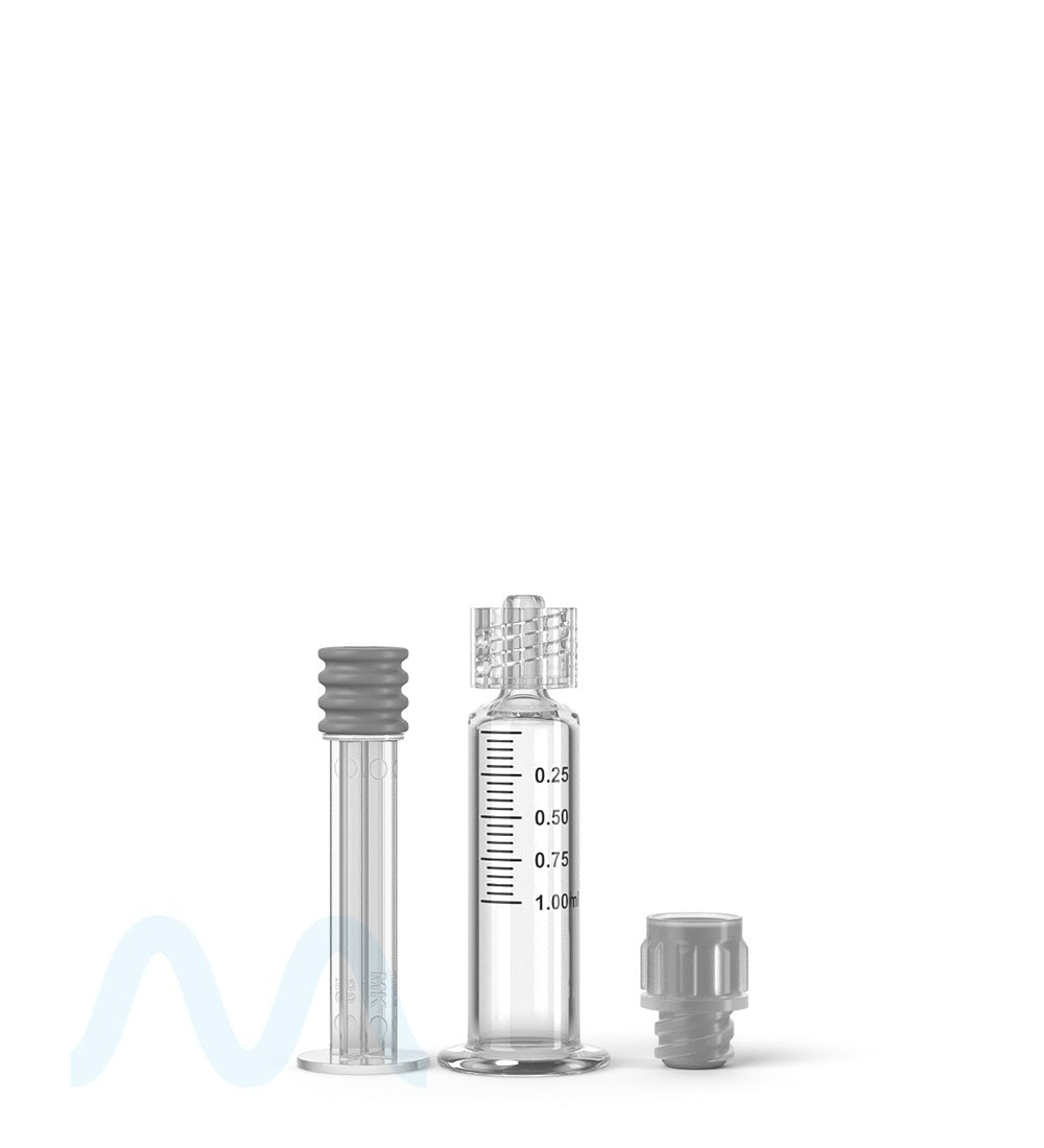 Luer Lock | Glass Dab Applicator Syringes | 1mL - 0.25mL Increments - 100 Count - 4