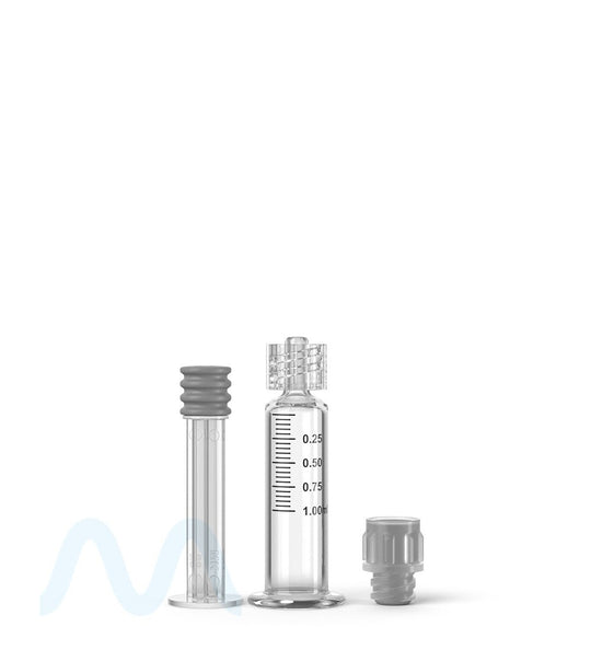 Luer Lock | Glass Dab Applicator Syringes | 1mL - 0.25mL Increments - 100 Count - 4