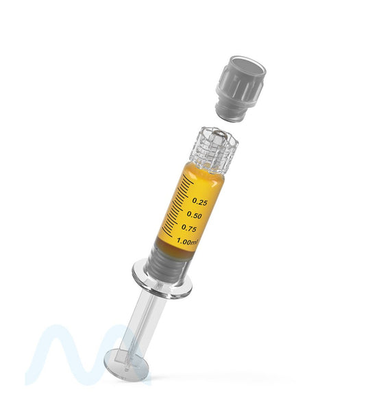 Luer Lock | Glass Dab Applicator Syringes | 1mL - 0.25mL Increments - 100 Count - 9