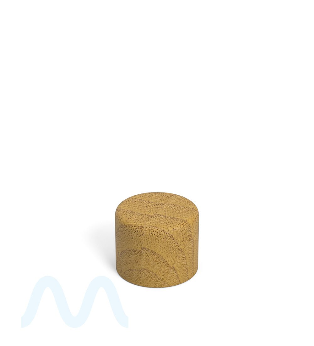 Child Resistant | Smooth Push Down & Turn Flat Plastic Caps for Glass Tube w/ Foam Liner | 18mm - Bamboo Wood - 400 Count - 1