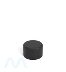 Child Resistant | Smooth Push Down & Turn Plastic PCR Caps for Glass Tube w/ Foam Liner | 20mm - Matte Black - 400 Count