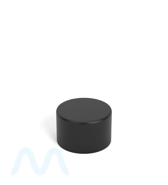 Child Resistant | Smooth Push Down & Turn Plastic Caps for Wide Body Glass Tube | 28mm - Matte Black - 200 Count - 1