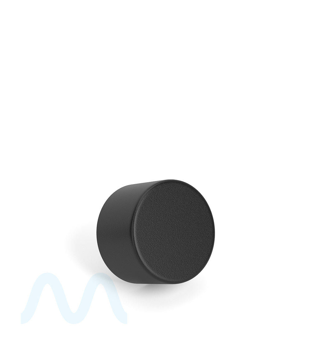 Child Resistant | Smooth Push Down & Turn Plastic Caps for Wide Body Glass Tube | 28mm - Matte Black - 200 Count - 3