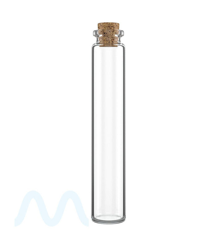 Glass Pre-Roll Tube with Cork Top | 120mm - Clear Glass - 500 Count Image