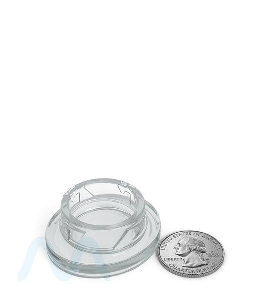 Child Resistant | Clear Glass Oval Concentrate Jar w/ Black Cap | 45mm - 5mL - 240 Count - 6