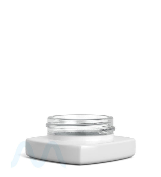 Matte White Glass Pillow Concentrate Jar | 38mm - 9mL - 240 Count - 1