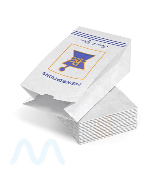 Pharmacy Prescription Bags | X Large - Kraft - 1000 Count