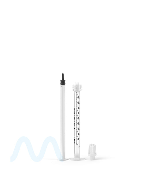 Luer Lock | Plastic Dab Applicator Syringes | 1mL - 0.1mL Increments - 100 Count