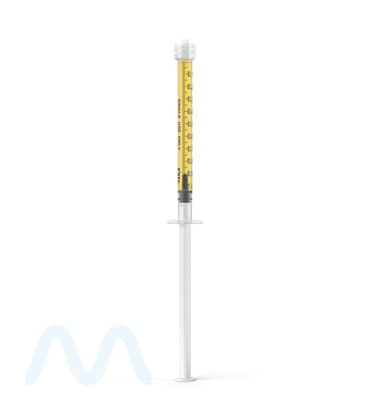 Luer Lock | Plastic Dab Applicator Syringes | 1mL - 0.1mL Increments - 100 Count - 1