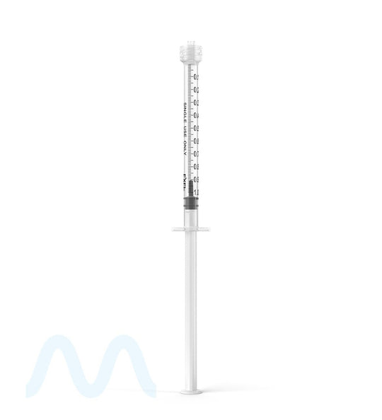 Luer Lock | Plastic Dab Applicator Syringes | 1mL - 0.1mL Increments - 100 Count - 2