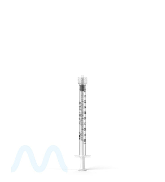 Luer Lock | Plastic Dab Applicator Syringes | 1mL - 0.1mL Increments - 100 Count - 3