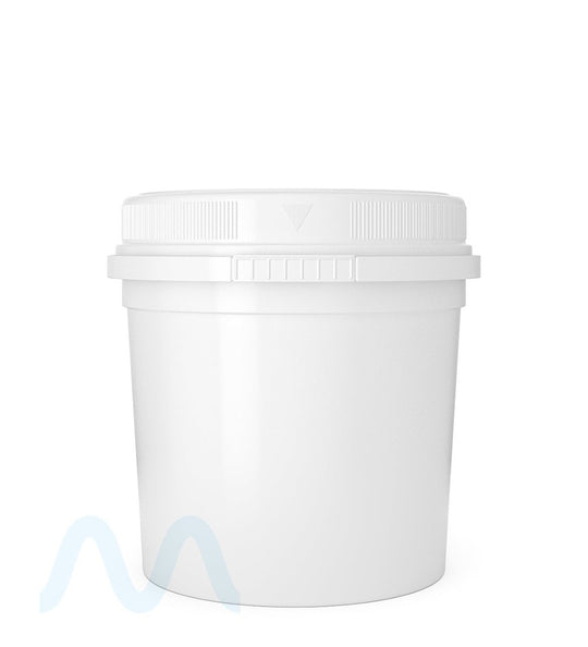 Child Resistant | White Plastic Container | 12oz - 96 Dram - 116 Count - 5