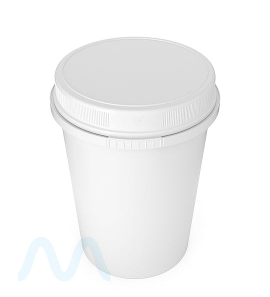 Child Resistant | White Plastic Container Jar | 16oz - 128 Dram - 104 Count