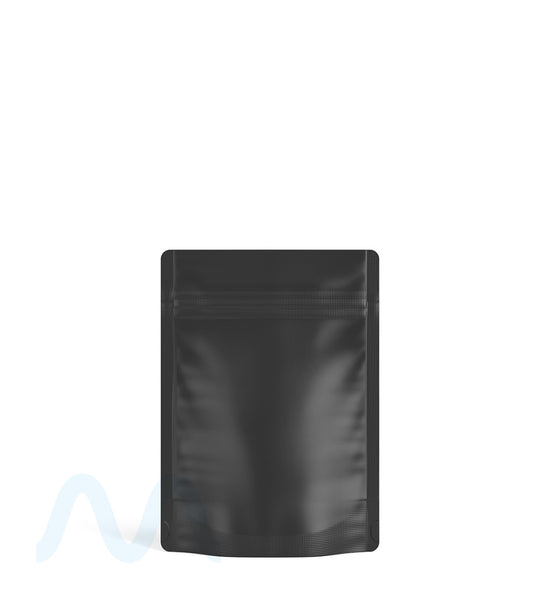 Tamper Evident | Matte Black PCR Mylar Bags (No Tear Notch) | 3.7in x 5in - 3.5g - 1000 Count - 2