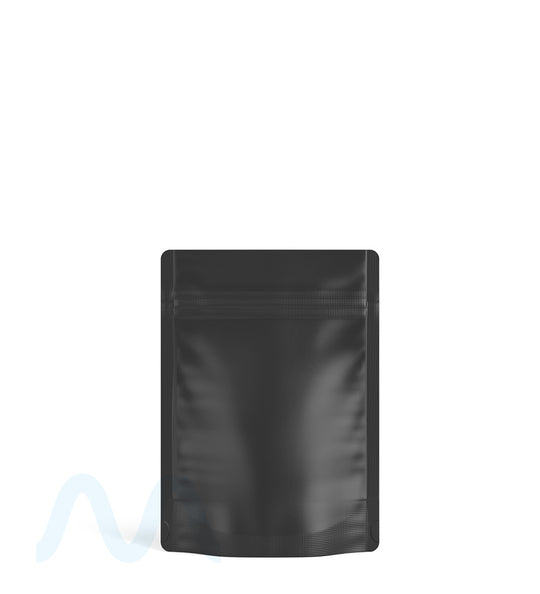 Tamper Evident | Matte Black Mylar Bags (No Tear Notch) | 3.7in x 5in - 3.5g - 1000 Count - 2