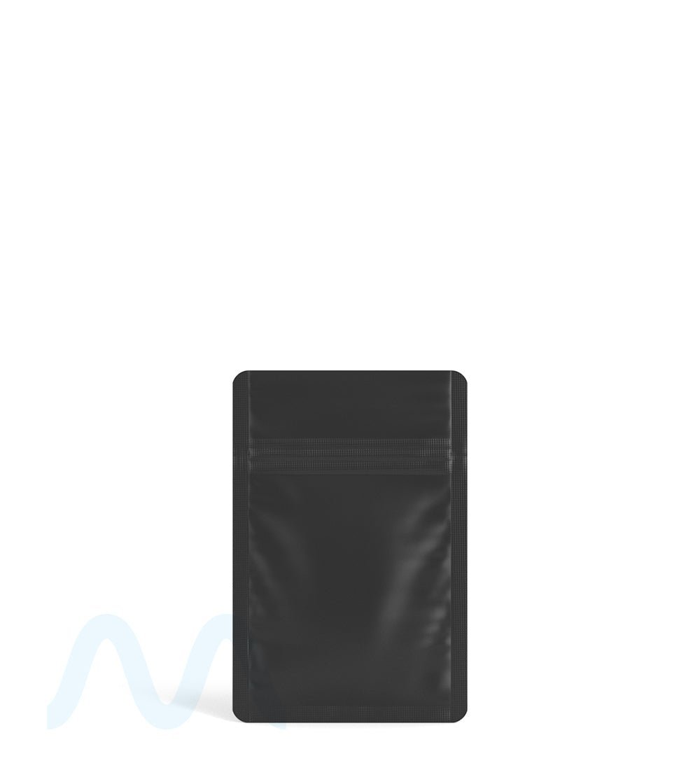 Tamper Evident Matte Black PCR Mylar Bags (No Tear Notch) | 3in x 4.5in - 1g | Sample - 1