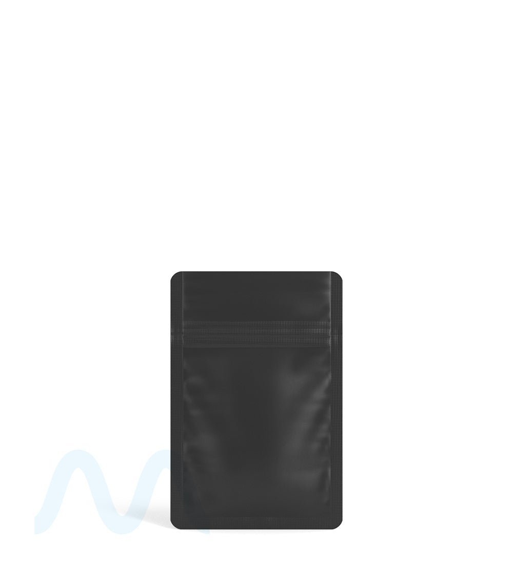 Tamper Evident | Matte Black PCR Mylar Bags (No Tear Notch) | 3in x 4.5in - 1g - 1000 Count - 2