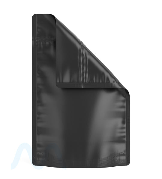 Tamper Evident | Matte Black Mylar Bags (No Tear Notch) | 6in x 9.3in - 28g - 1000 Count