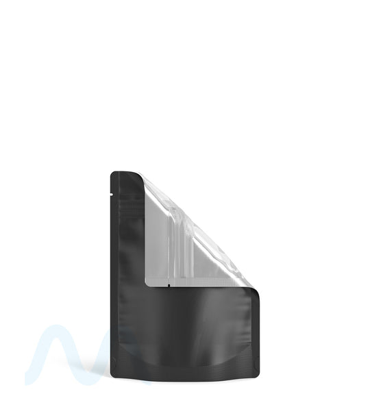 Tamper Evident | Matte Black Vista Mylar Bags (Tear Notch) | 3.62in x 5in - 3.5g - 1000 Count