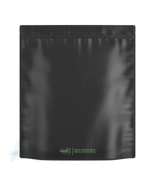 Tamper Evident | Matte Black Vista PCR Mylar Bags (Tear Notch) | 14.6in x 16.4in - 448g - 100 Count - 1