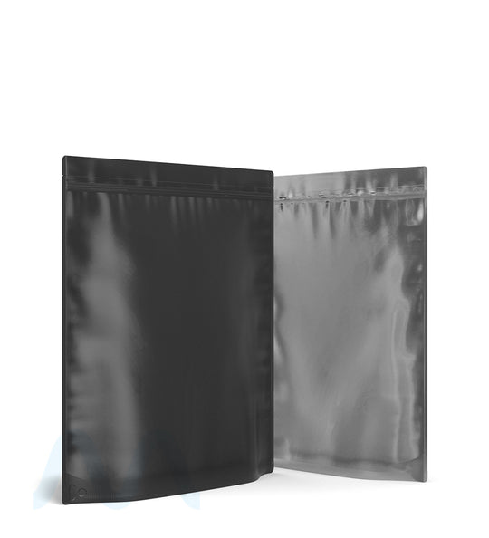 Tamper Evident | Matte Black Vista Mylar Bags (Tear Notch) | 14.6in x 16.4in - 448g - 100 Count