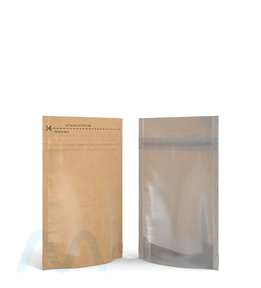 Tamper Evident | Matte Kraft Paper Vista Mylar Bag (No Tear Notch) | 3.62in x 5in - 3.5g - 1000 Count - 3