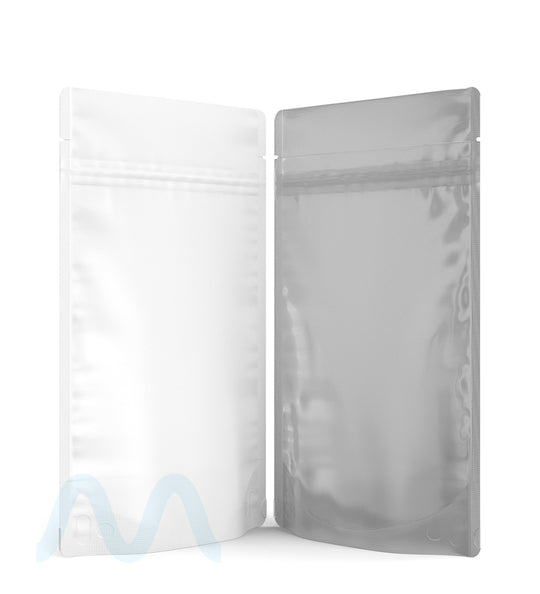 Tamper Evident | Matte White Vista Mylar Bags (Tear Notch) | 5in x 8.1in - 14g - 1000 Count - 3