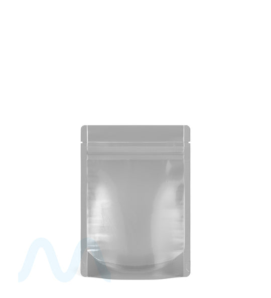 Tamper Evident | Matte White Vista Mylar Bags (Tear Notch) | 3.6in x 5in - 3.5g - 1000 Count