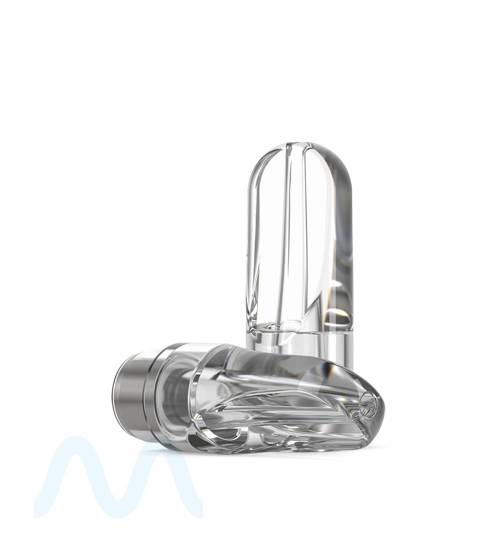 AVD | Flat Vape Mouthpiece for Plastic Cartridges | Clear Plastic - Press On - 600 Count - 6