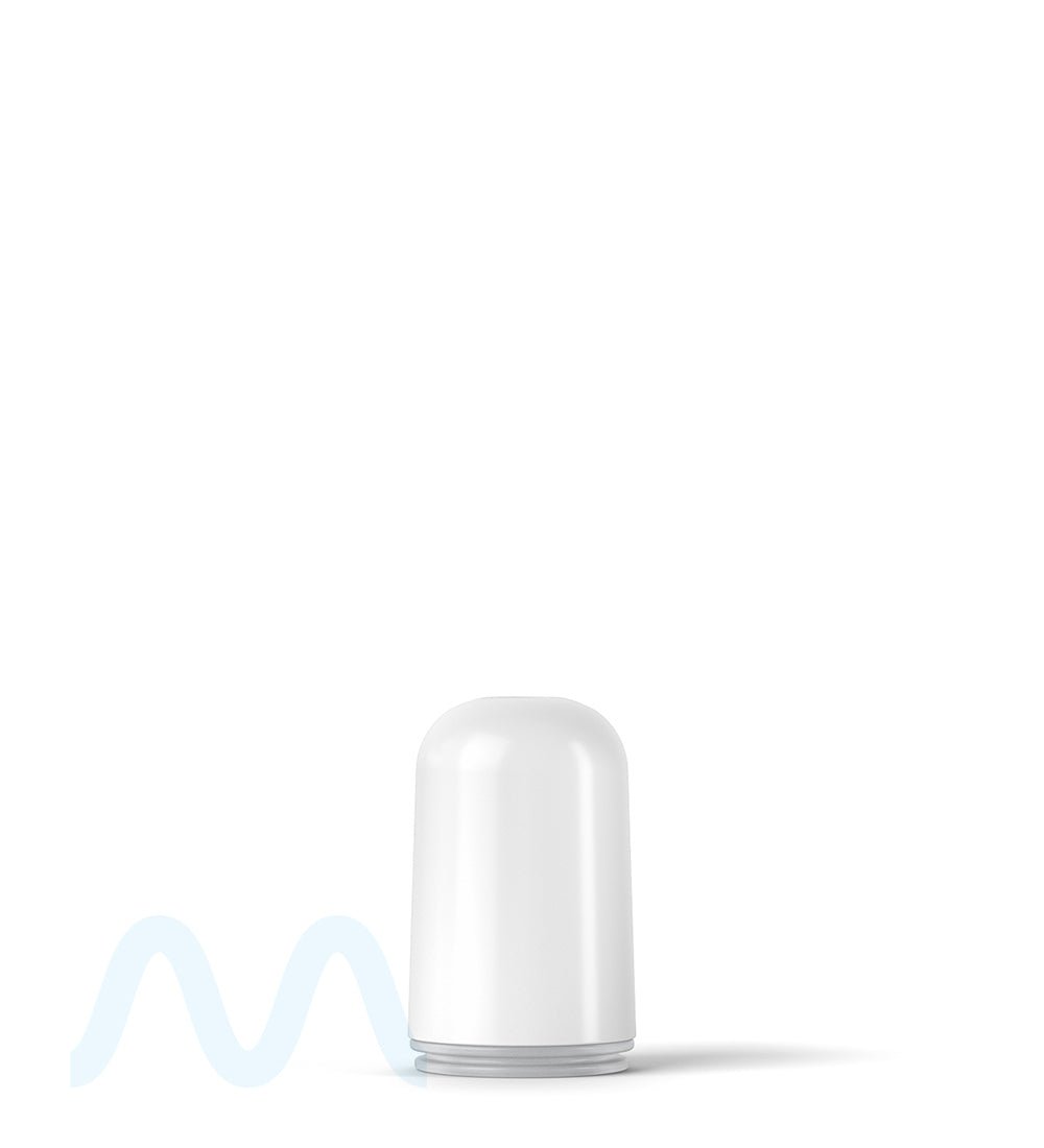 AVD | Round Vape Mouthpiece for Glass Cartridges | White Plastic - Screw On - 600 Count - 1