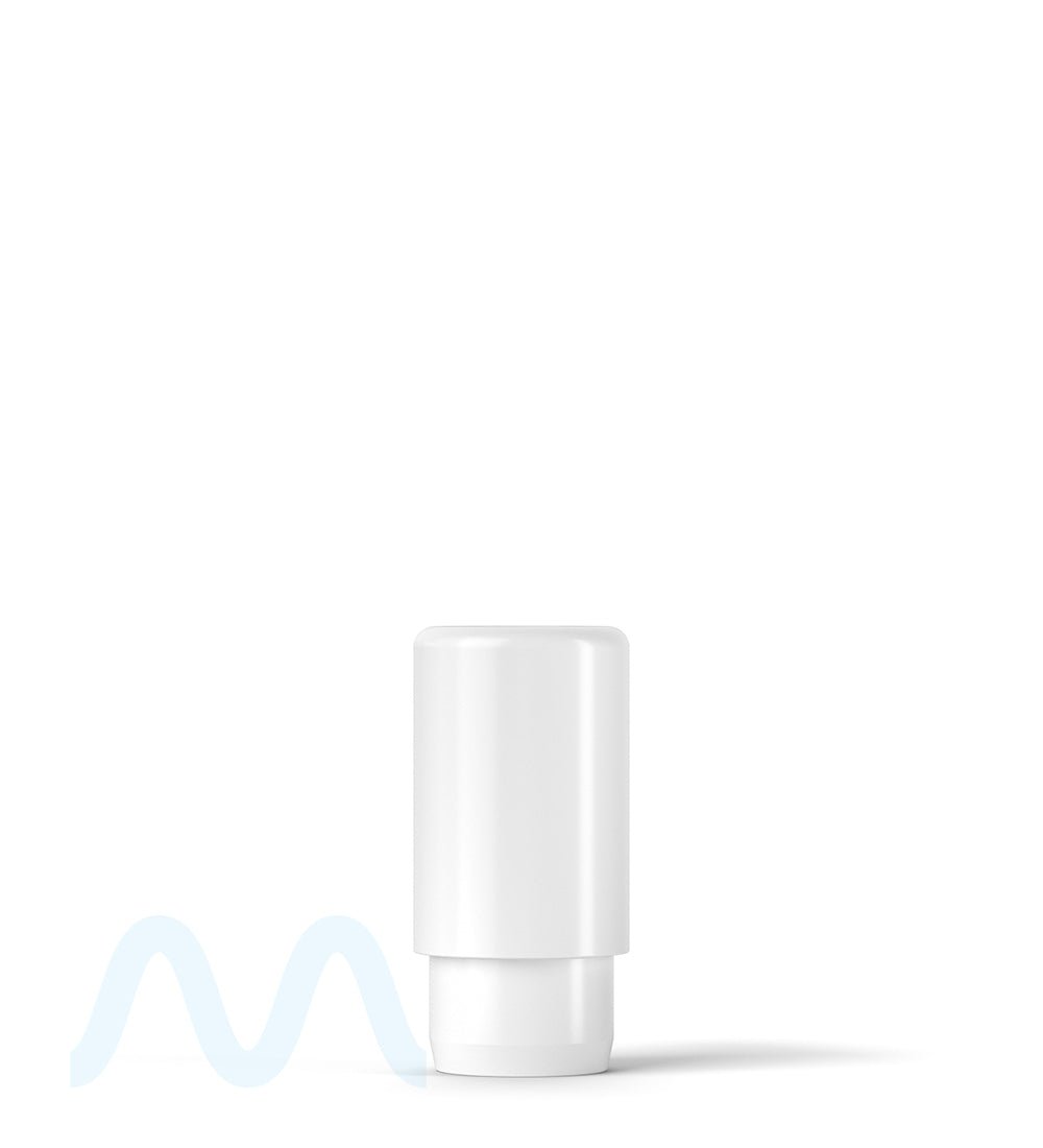 AVD | Barrel Vape Mouthpiece for Plastic Cartridges | White Plastic - Press On - 100 Count - 1